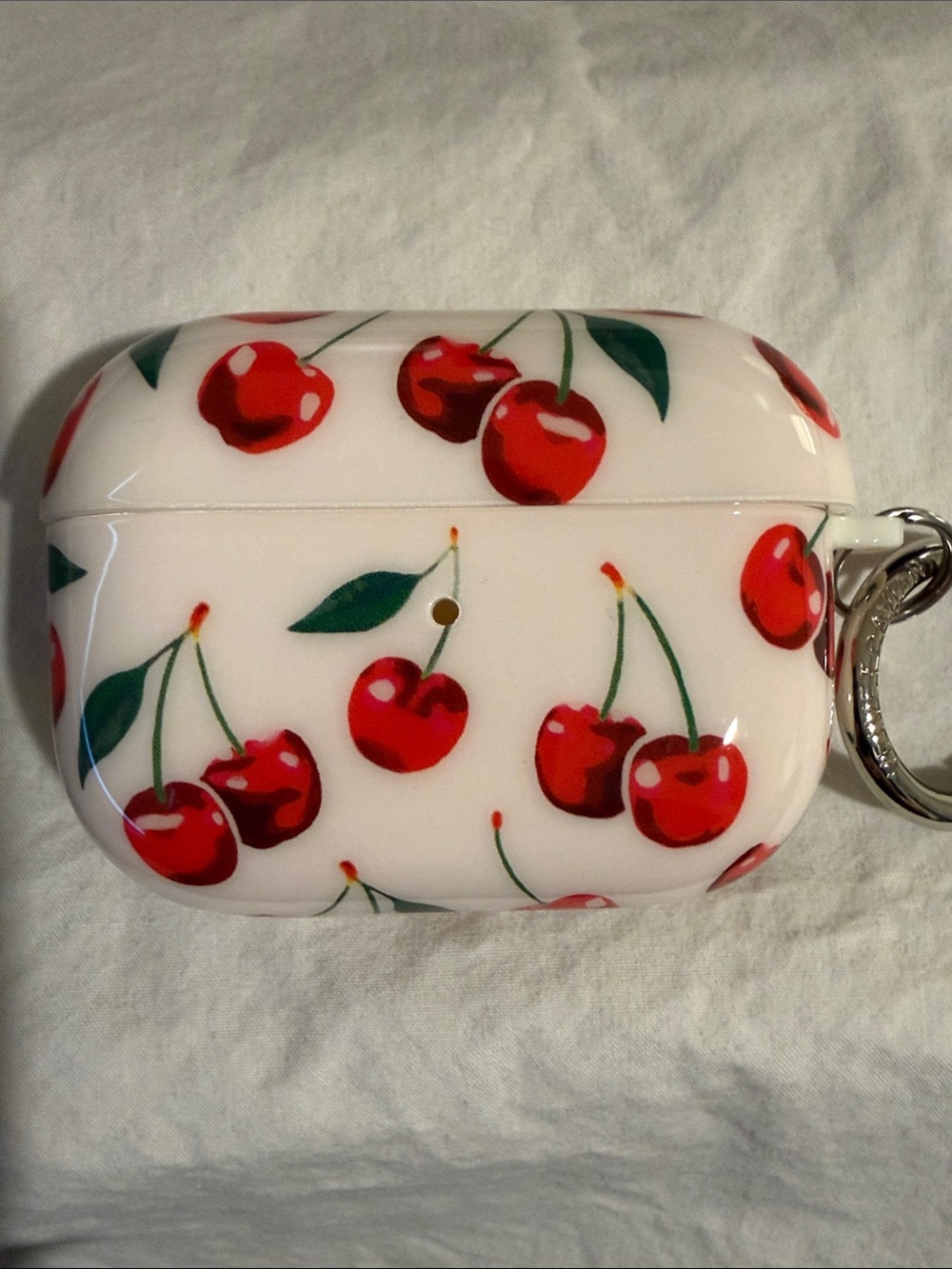 Velvet Caviar Cherry Print AirPods Pro (2nd generation) Case with Keyring